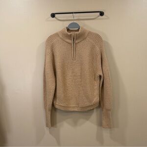 RD Style Beige Ribbed Knit Sweater